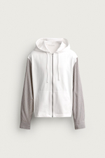 КОМБИНИРОВАННОЕ ХУДИ С МОЛНИЕЙ — ZARA