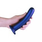 Синий фаллоимитатор Smooth G-Spot - 17,7 см. (Цвет: синий)