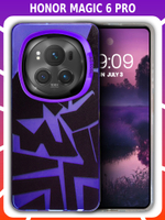 Дизайнерский чехол из пластика для HONOR MAGIC 6 PRO с усиленной защитой камеры и глянцем