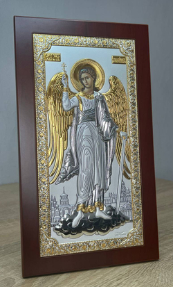 Ангел Хранитель, икона ростовая, красное дерево 160х283