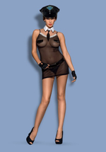 Игровой костюм "Police Chemise" SM (42-44) (Цвет: черный, белый)