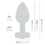 Зеленая вибрирующая втулка b-Vibe Vibrating Jewel Plug M/L BV-031-GRN