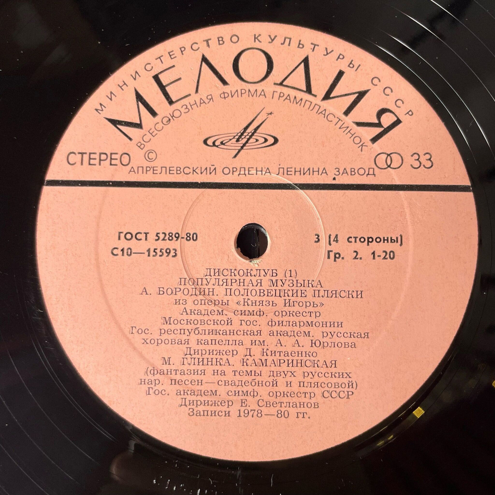 Винтажная виниловая пластинка LP Сборник Дискоклуб (1) (СССР 1981) (ВИА Модо, Ансамбль Мелодия, ВИА Эолика)