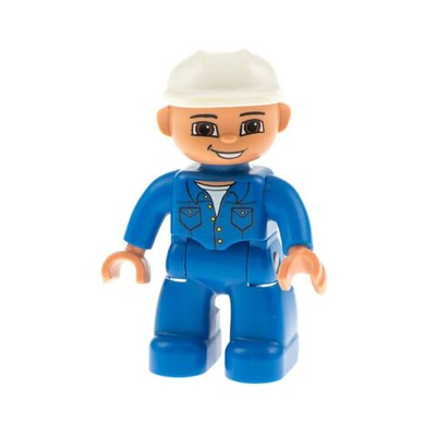 Lego Duplo Строитель в синем комбинезоне 47394pb105