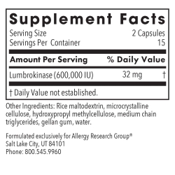 Lumbrokinase Circulatory System Support* - 60 Vegicaps