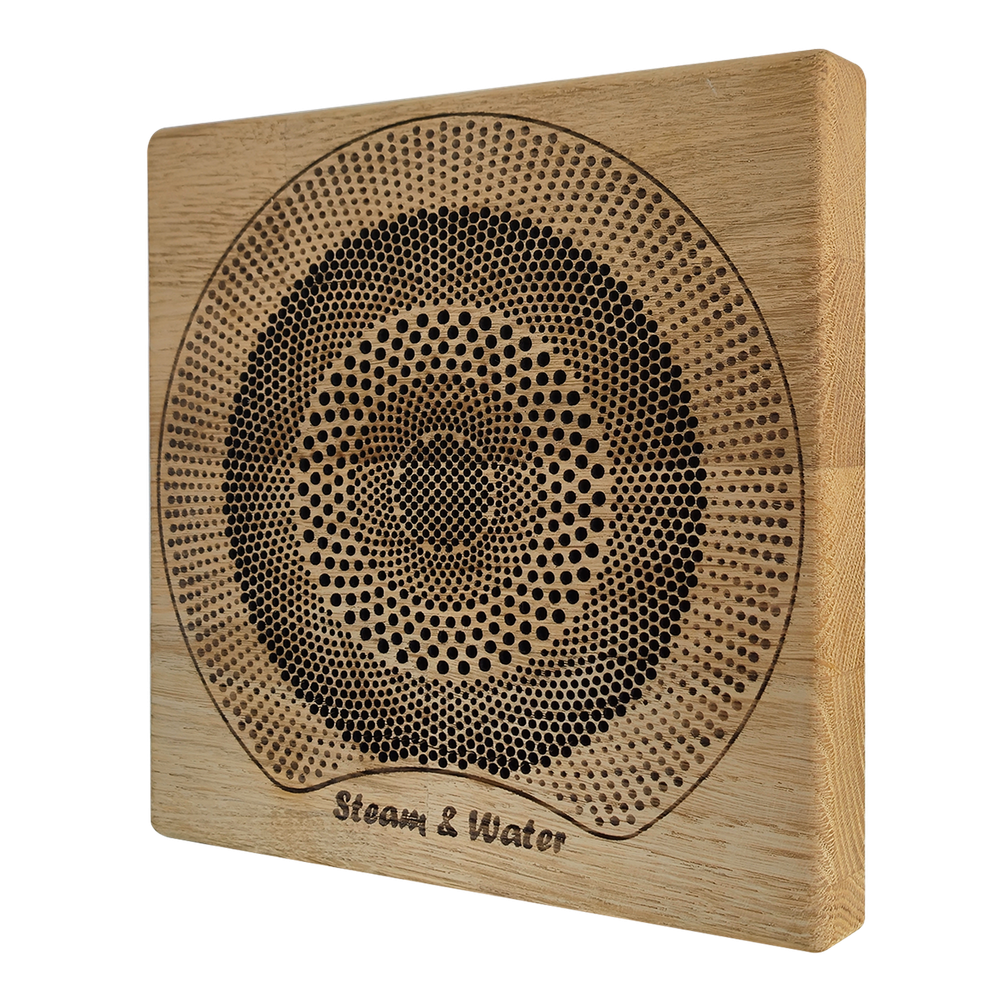 Влагостойкий динамик с декоративной дубовой сеткой SW 525 Wood AMG SQUARE, для бани и сауны