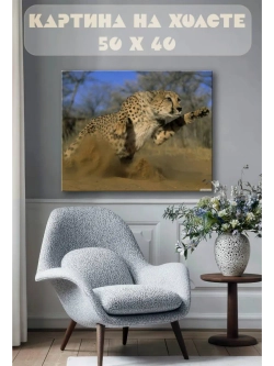 Картина на стену 40 X 50 Гепард