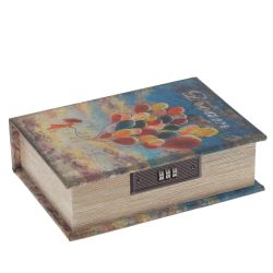 GAEM Шкатулка-книга с кодовым замком, L15,5 W7 H22 см