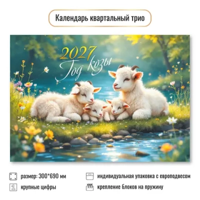 Календарь трио 2027 символ года Семейная идиллия.