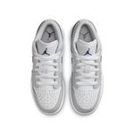 Jordan Air Jordan 1 Low top Basketball Shoes White/Gray Unisex
