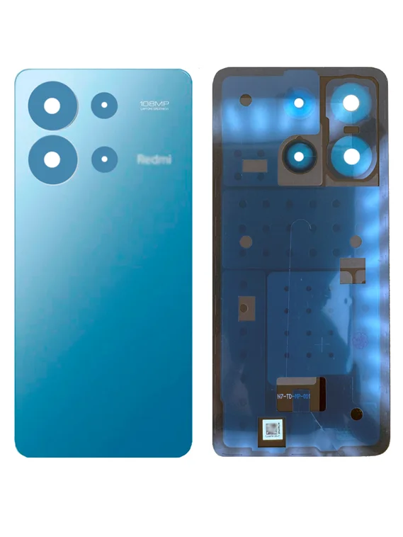 Задняя крышка для Xiaomi Redmi Note 13 4G cиняя (Ocean blue) без стекла камеры