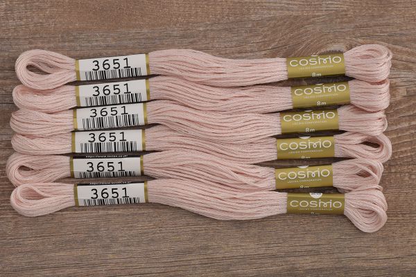 Мулине Lecien Cosmo, цв. 3651 / 6 мот. по 8 метров, в 6 сложений