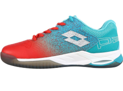 Мужские кросовки для Padel Lotto Superrapida 100 - grenadine red/all white/blue bird