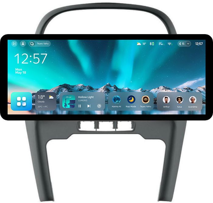 Магнитола для Chery Tiggo T11 2013-2016 - Teyes CC4 монитор 12.3" 2K QLED + рамка 10, Android 14, Быстрейшая, Snapdragon 680, DSP, CarPlay, 4G SIM-слот