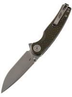Нож складной GhostBlade Moroi, сталь D2, 58-62 HRC, Spear-point, рукоять микарта оливковая, замок Liner lock, 96 г