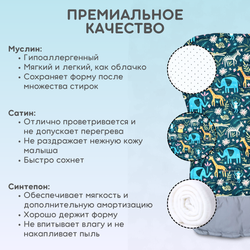 Матрас в коляску двухсторонний детский из муслина