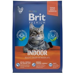 Brit Premium Cat Indoor для кошек дом.содержания с Курицей