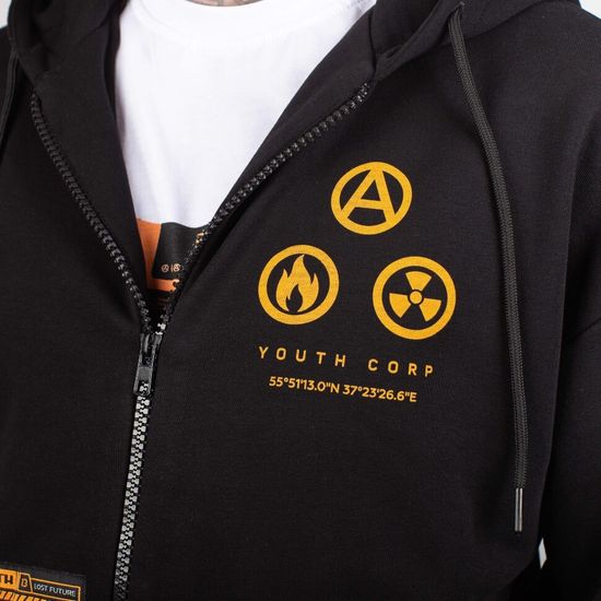 Худи на молнии ЮНОСТЬ™ Corp Death Черный