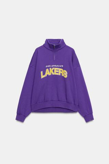 ZARA ТОЛСТОВКА NBA LOS ANGELES LAKERS, ЛИЛОВЫЙ