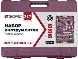 Набор инструмента универсальный 1/4", 3/8", 1/2"DR, 217 предметов Thorvik TS217