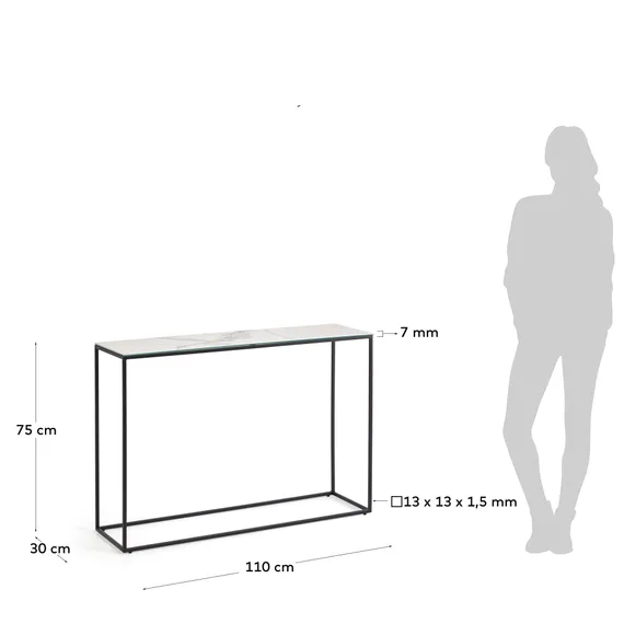 Консоль Rewena 110x75 см, белая керамика Kalos Blanco