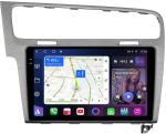 Магнитола для Volkswagen Golf 7 2012-2020 (рамка серебро) - FarCar BM10-2K-257S монитор 10.36" 2K QLED на Android 14, Быстрая, CarPlay, 4G SIM-слот