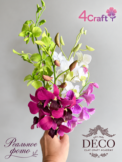 Набор вайнеров для лепки орхидеи Дендробиум, лепестки и середина, от DECO CLAY CRAFT ACADEMY