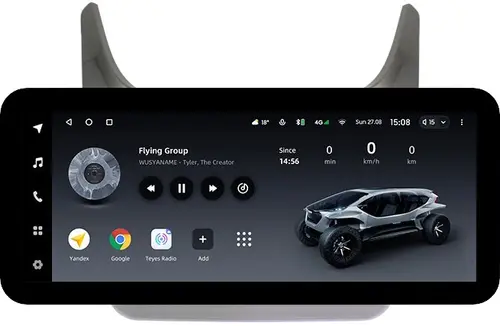 Магнитола для Chevrolet Cobalt 2011+, Ravon R4 (рамка серый глянец) - Teyes LUX ONE ROUND монитор 12.3" 2K QLED на Android 10, Быстрая, CarPlay, 4G SIM-слот