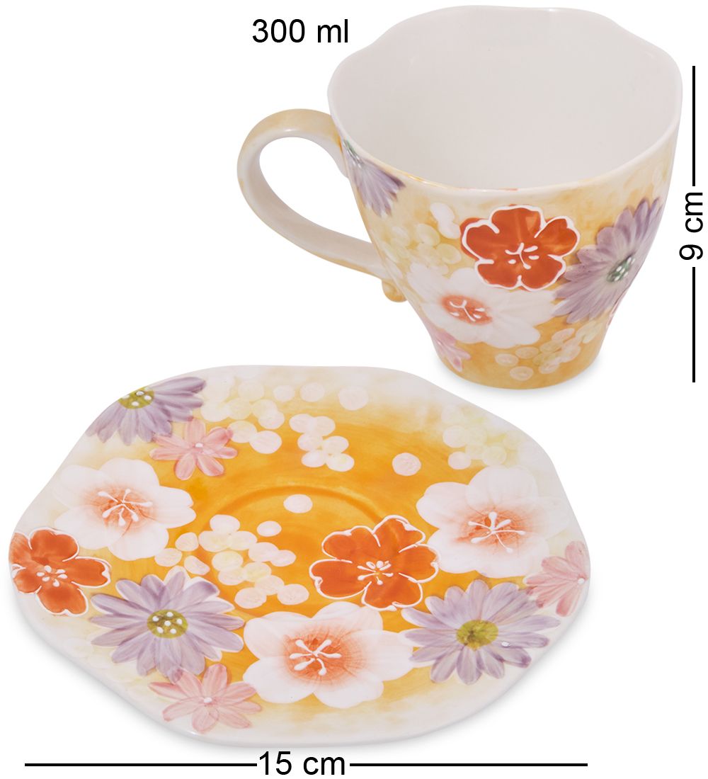 MUG-453/2 Чайная пара «Цветочная поляна»