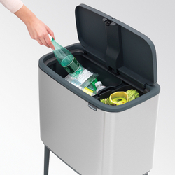 Мусорный бак Bo Touch Bin 11+23л Brabantia Стальной матовый Fingerprint Proof