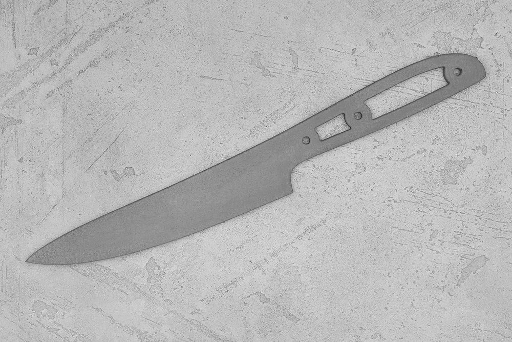 Заготовка для ножа, сталь VG-10 2,8мм. Модель "Геликон НУ155" с клинком 155мм, ТО 62-63HRC