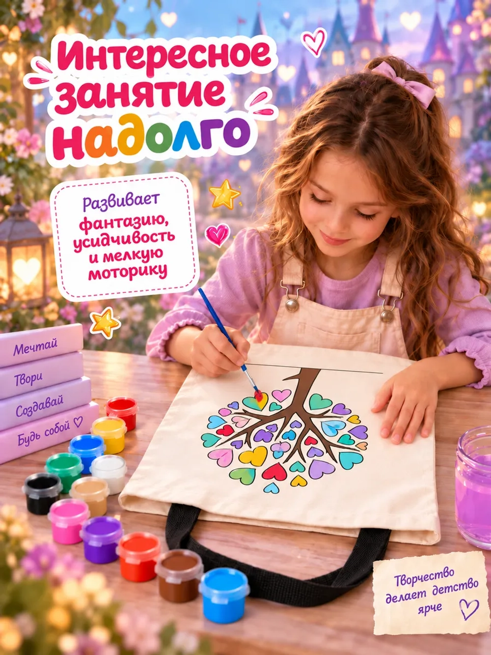 Сумка-раскраска "Дерево" с красками