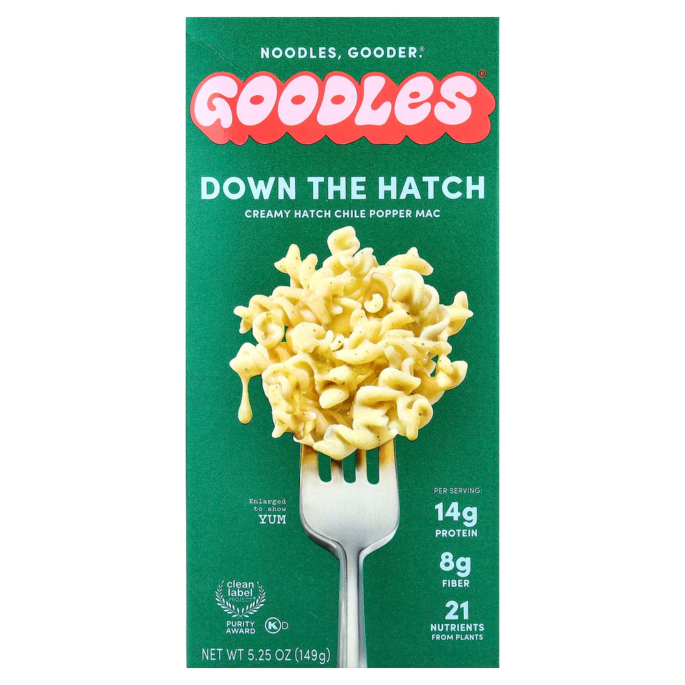 Goodles, Down the Hatch, кремовые макароны с чили, 149 г (5,25 унции)