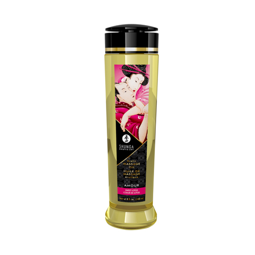 Массажное масло с ароматом "Сладкий лотос" Shunga Massage Oil Amour