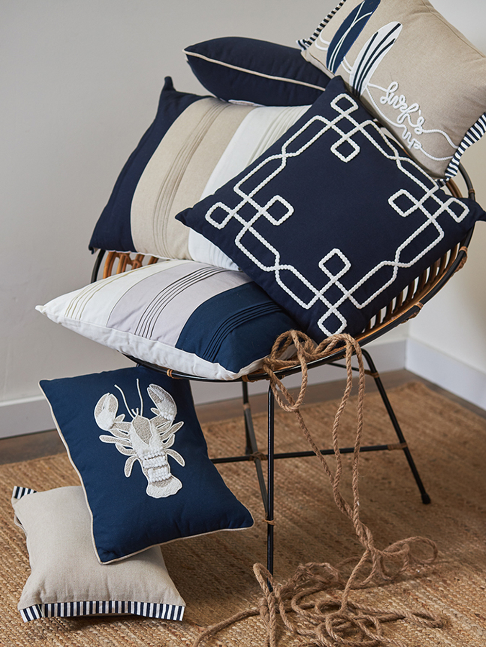 Подушка декоративная navy story из коллекции sea treasures, 45х45 см