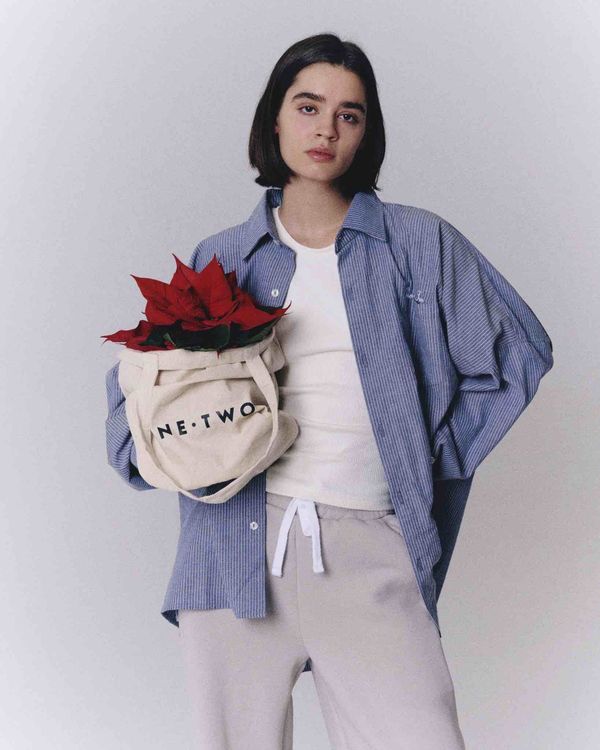 Рубашка Oversized Striped Shirt Dirty-Blue - фото 9