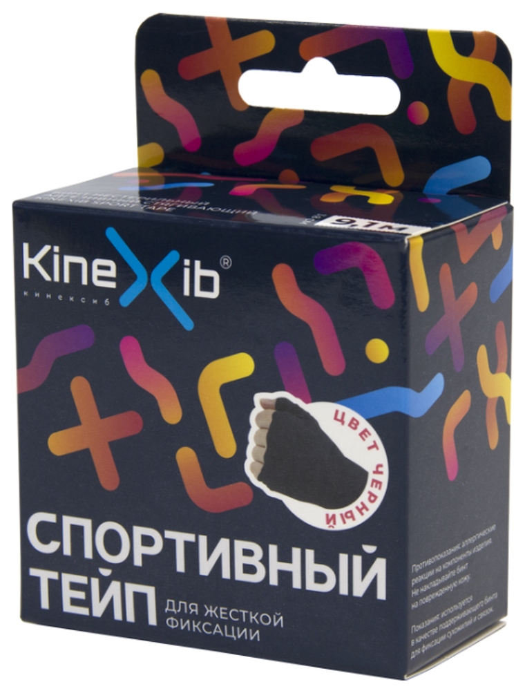 Спортивный тейп KineXib, черный, 9,1 метра