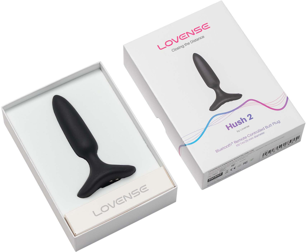 LOVENSE Hush 2 - Анальная пробка, Ø 2,5 см