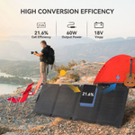 Солнечная батарея портативная складная панель 4 секции 60Вт 18В Flashfish SP18V60W