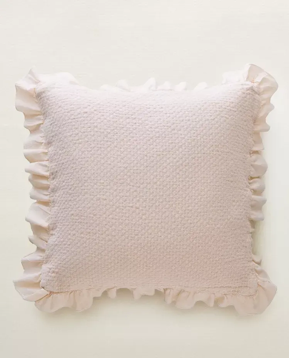 ZARA HOME ДЕТСКАЯ НАВОЛОЧКА С РЮШАМИ, РОЗОВЫЙ