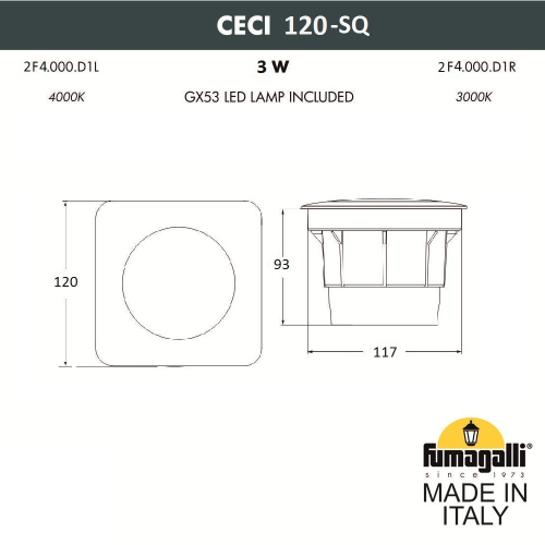 Тротуарный светильник Fumagalli CECI 2F4.000.000.LXG1L