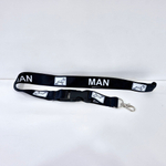 MAN (чёрный) Люкс 2 / Брелок, шнурок для ключей на шею MAN (Ман), ланъярд, крафт, чёрный (1 шт)