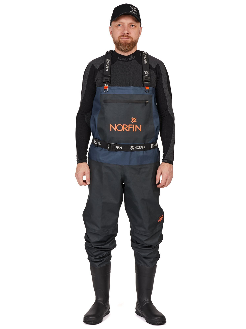 Полукомбинезон забродный Norfin PILOT BOOTFOOT р.42-M с сапогами резина
