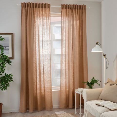 Комплект штор IKEA DYTAG (ДЮТОГ), Светло-кирпичный, 145x250 см, 2 шт