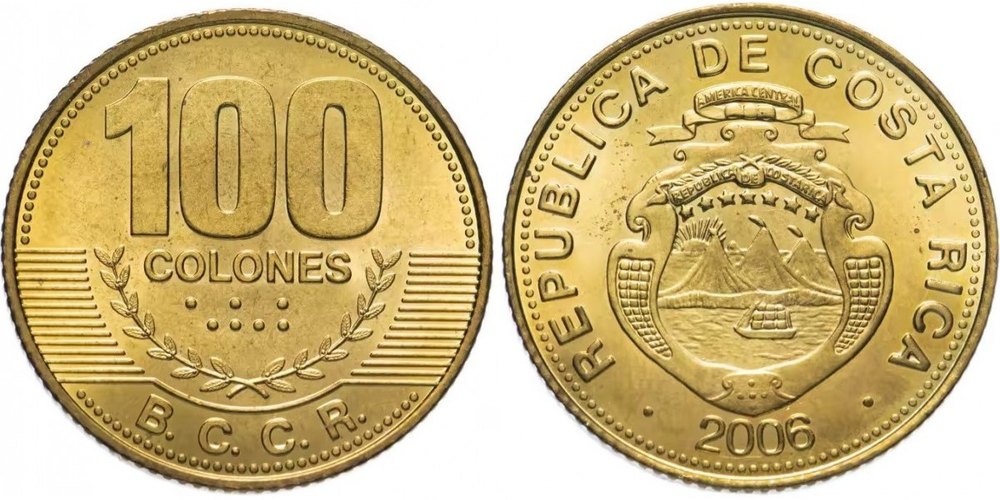 Коста-Рика 100 колонов, 2006-2021 XF