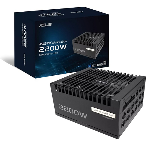 Блок питания ASUS 2200W PRO-WS-2200P, модульный, PCIe 5.0, 80 PLUS Platinum (90YE00Z1-B0NA00)