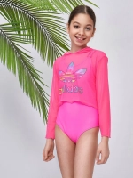 купальник слитный спортивный топ с капюшоном