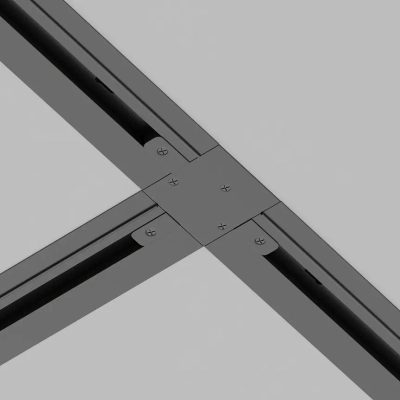 Коннектор Т-образный Unity встраиваемый черный, TRA002CT-11B. TM Maytoni