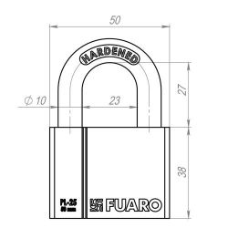 Замок навесной FUARO PL-2550 4кл. /26393/