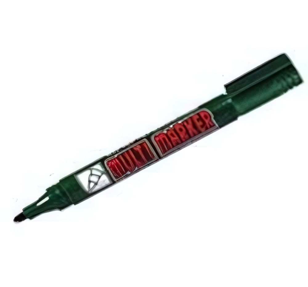 Маркер перм. 3мм. "Multi Marker" зелёный пулевидный 1/12 (Crown)